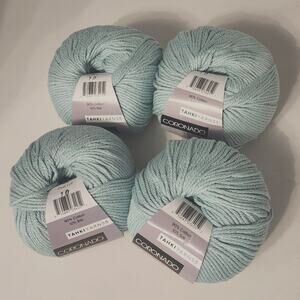 4 Tahki Yarns Coronado Aqua Blue 09 DK 90%Cotton/10% Silk 121 Yards Made Italy